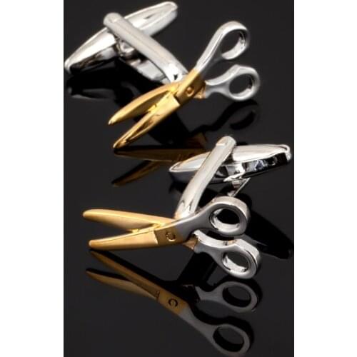 XK515 Mens shirts Cufflinks scissors shape Cufflinks concise style 3 double sale free shipping