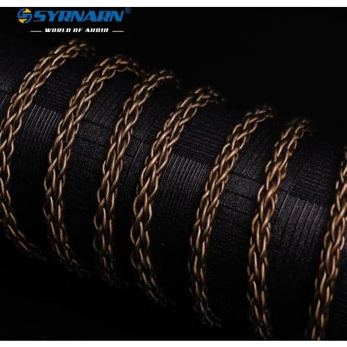 SYRNARN High Purity 6N 8-Drive Green OFC copper Headphone Wire Earphone Upgrade 408 cores DIY Hifi Headset Speaker Line Cable