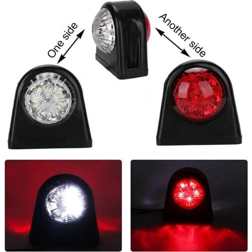 1pc 10-30V Car Truck LED Side Marker Light Double Side Indicator Lamp Red White for Trucks Trailer