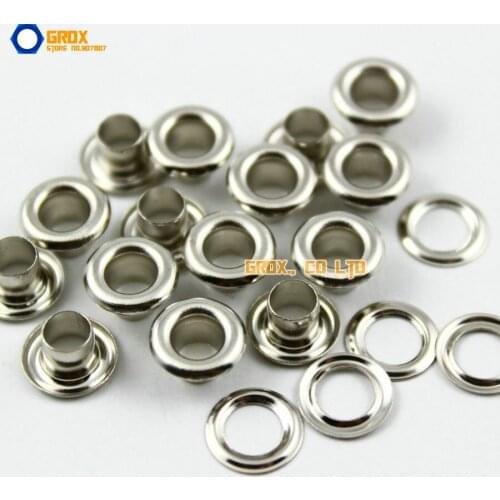1000 Set 9*4.5*5mm (Outer diameter * Inner diameter * Height) Silver Round Eyelet Grommet