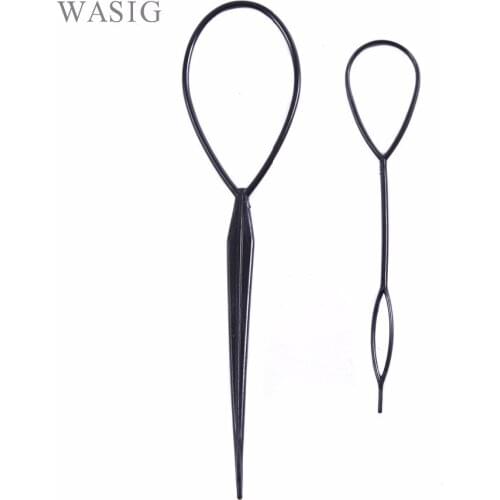 2Pcs/Set Pull Hair Needle Ponytail Hair Braider Creator Loop Styling Tail Clip Hair Braid Maker Styling DIY Tools