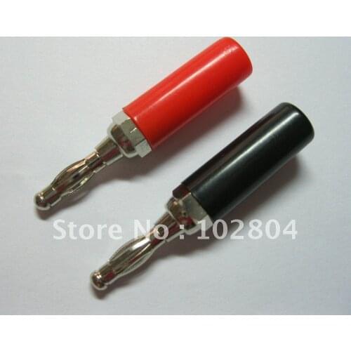 20 pcs Copper 4mm Banana Plug Solder Type Red & Black Length 46mm