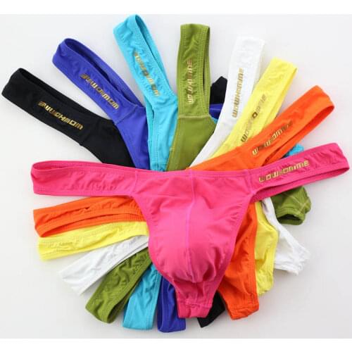 2020 Mens Underwear Sexy Mini Briefs Thongs Fetish Gay Bikini Panties Male Cueca 8PCS/Lot Penis Pouch Jockstrap G-String Briefs