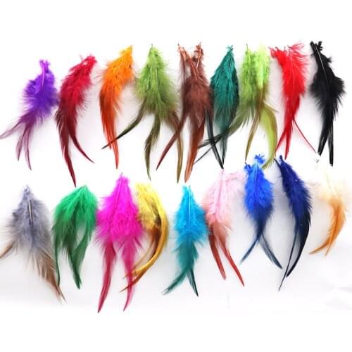50pcs/pack Natural Pheasant Chicken Feather 10-15cm Rooster Small feathers Dyed DIY Jewelry Decoration Flying Plumes