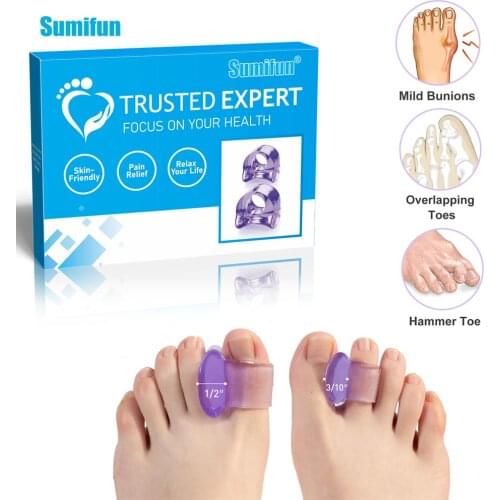 8pcs Toe Valgus Corrector Silicone Gel Hallux Overlapping Orthopedic Toe Spacers Separator Thumb Foot Care Pedicure Tool Support