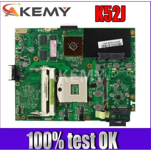 Akemy K52JB Laptop motherboard for ASUS K52JB K52JE K52JR K52JC K52JT K52J A52J X52J Test original mainboard K52JR REV2.0