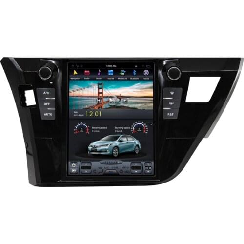 For Toyota Corolla 2015 10.4 Inch Tesla Head Unit 2 Din Car Radio Bluetooth Screen Android 9.0 GPS Navigation Multimedia Player