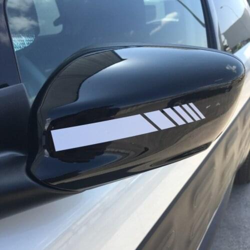 15.3 * 2cm car sticker rear view side sticker stripe DIY decal for Volkswagen Skoda Citroen Peugeot 206 207 208 301 307 308