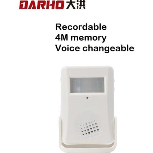 Darho Wireless Motion Sensor Door Bell Automatic Can Change Voice Welcome PIR Detector Alarm for Shop Store Visitor Greeting