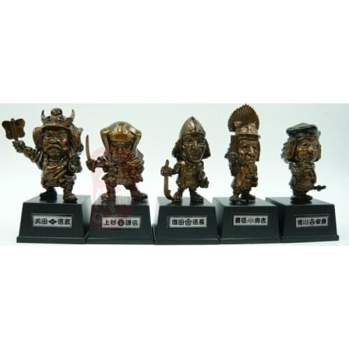Pvc figure Japanese warring state generals 5pcs/set