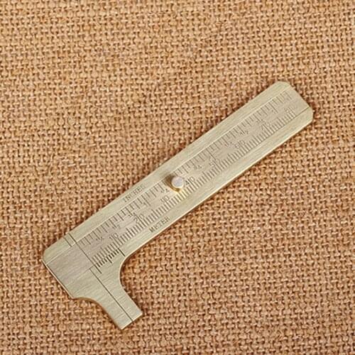 Outdoor EDC Tool Small Ruler Brass Ruler Vintage Copper Caliper For Measuring Accessories