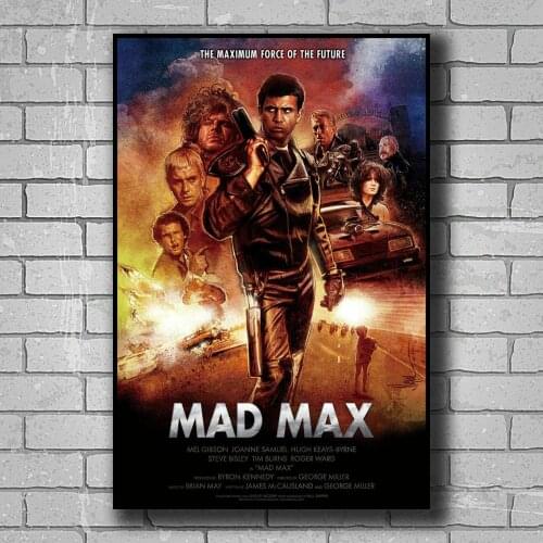A202 Mel Gibson Mad Max 1979 Classic Movie Film Hot Wall Sticker Silk Poster Art Light Canvas Home Decoration