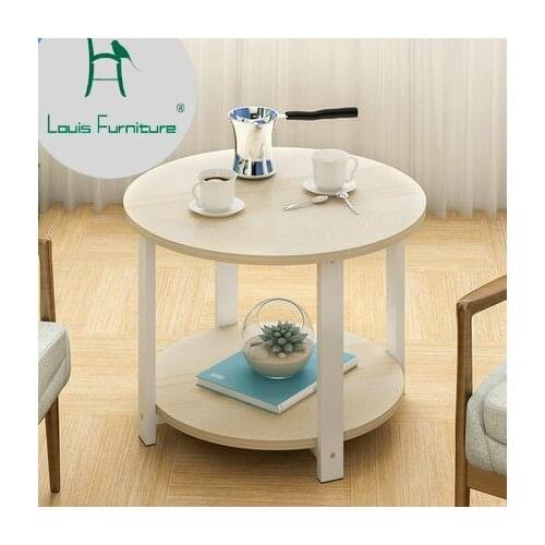 Louis Fashion Sofa Table Creative Tea Contracted Modern Small Edge a Few Sitting Room Balcony Mini Simple Round Low
