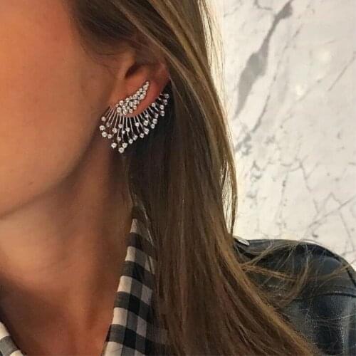 New Product Alloy Double Layer Super Flash Earrings Earrings Multi-Layer Single Wings Earrings Earrings Gifts