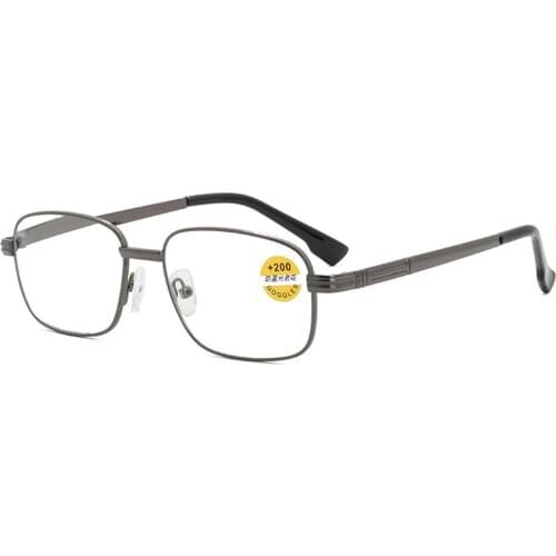 Fashion Metal Anti-blue Light Reading Glasses Full-frame Myopia Glasses for Men Comfortable Clear Nearsighted Eyegwear+1.0~+4.0