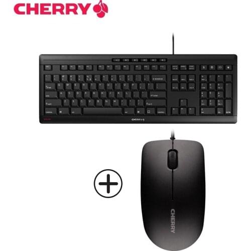 Original CHERRY STREAM KEYBOARD Office Keyboard Laptop Keyboard External Typing Wired USB Set Retro Keyboard