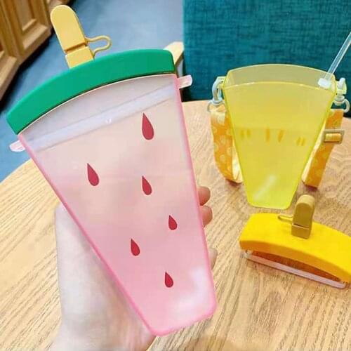 Plastic Popsicle Water Bottle Creative Outdoor Juice Drinking Transparent Tumbler For Students Adult Kids
