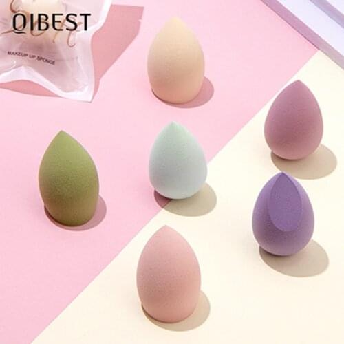 QIBEST Professional Smooth Powder Puff Dry and Wet Women Foundation Tool Make Up Sponge Tools Makeup Puff Powder Puff 1Pcs