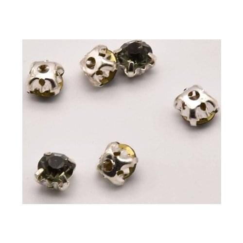 720 PCS /Lot 6mm Silver Gray Transparent Glass Rhinestones Earring Findings Diy Jewelry Making Accessories Jewelry JA0097