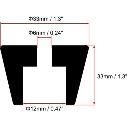 Uxcell Rubber Furniture Pads, 33mm x 28mm Anti-Slip Bumpers 33mm Height 10Pcs