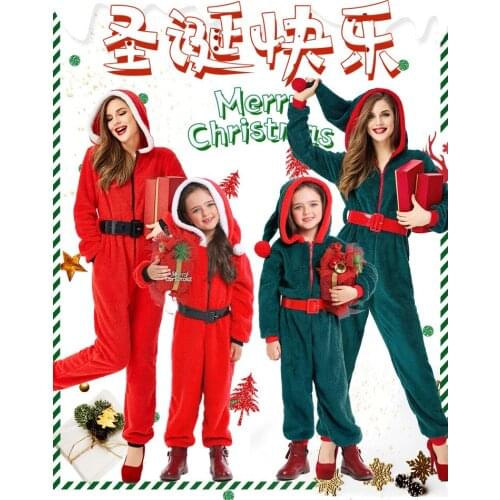 Adult Christmas Jumpsuit Women santa costumes Girls Santa Claus Outfit jumpsuit with belt Christmas dress