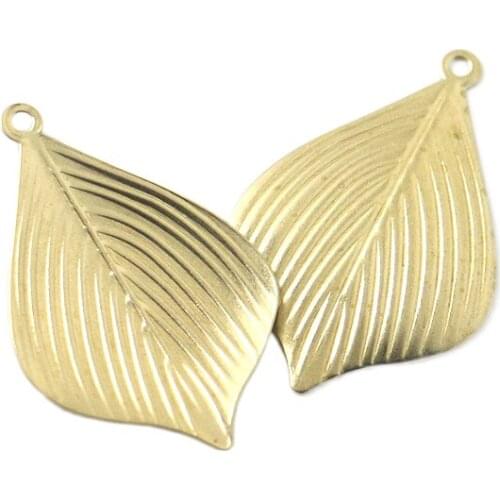 Jewelry Accessories Clothing Accessories Brass Leaf Oval Shell DIY Handmade Earrings Necklace Pendant