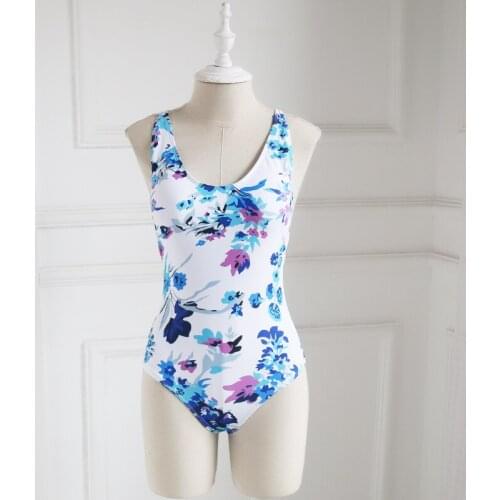 High quality Retro Floral Backless Sexy Women One Pieces Swimwear Rope Bandager Wire Free Swimsuit Summer Beach Bathing Suit