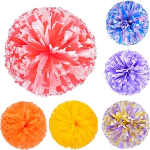 1 piece colorfast Cheerleader Cheerleading Pom Poms Cheerleading Pompoms Cheer Pom Majorettes Hand Flower Aerobics Balls Sports