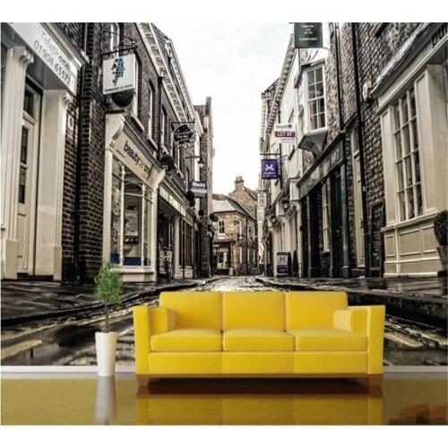 Beibehang Custom wallpaper 3D mural photo modern European city old street background wall home decoration papel de parede