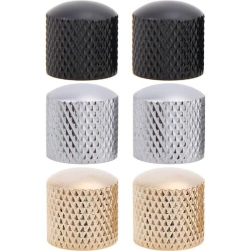 4pcs/set Guitar Parts Guitar Bass Dome Tone Knobs for Electric Guitar Volume Control Knobs Stringed Instruments Accessories