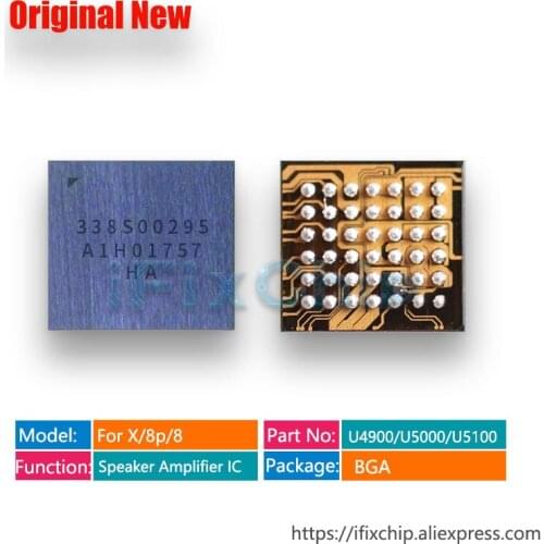 5pcs/lot 100% New U4900/U5000/U5100 For iphone X/8/8plus North/South Speaker Amplifier/ARC DRIVER Small 338s00295 Audio IC Chip