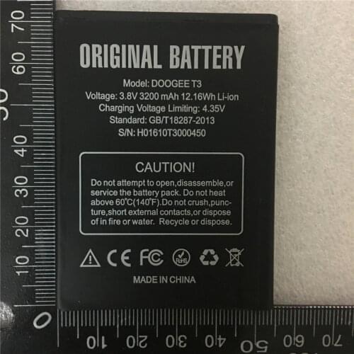 Doogee T3 Battery Large Capacity 3200mAh 100% Original New Replacement accessory accumulators For Doogee T3 Cell Phone