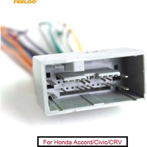 FEELDO 1PC Car Radio Audio Stereo Amplifier Interface Wire Harness for Honda (2008~2013) Install Aftermarket CD/DVD Stereo
