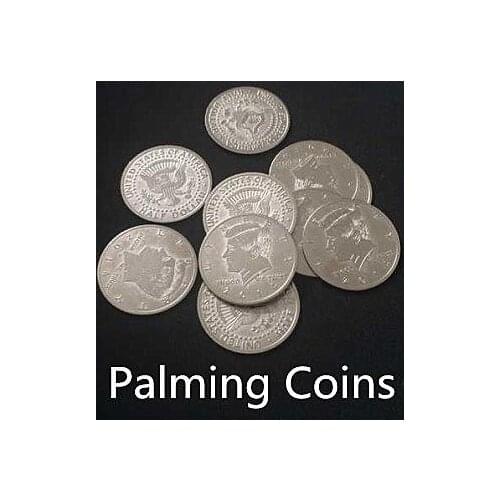 Free shipping! 10pcs Super Thin Palming Coins (Half Dollar Version),Coin Magic Tricks,Mentalism,Close Up,Stage,Illusions,Props