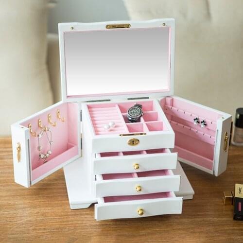 Wooden Creative Jewelry Storage Box Earrings Jewelry Finishing Box Bracelet Jewelry Gift Box Bracelet Necklace Jewelry Box