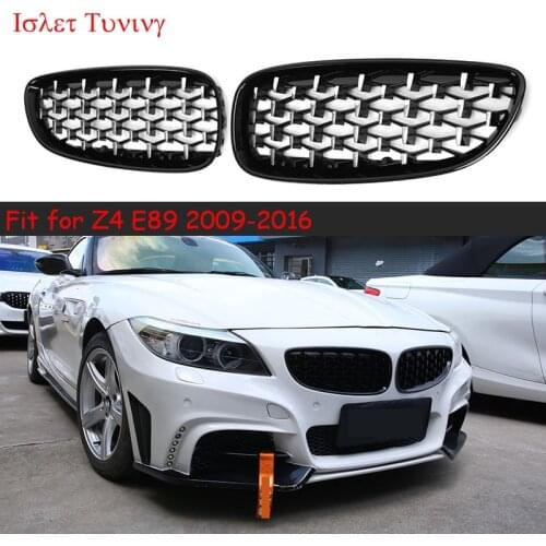 E89 Front Bumper Racing Grille for BMW Z4 E89 Diamond Mesh Kidney Grills 2009-2016