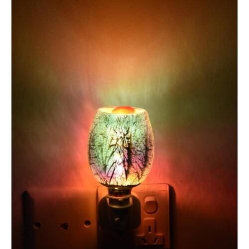 Electric Wax Melt Burner Lamp Night Light Wax Warmer 3D FireworkLight Wax Home Aromatherapy Melt Warmer For Home Bedroom Decor