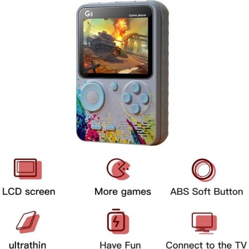 2021 Retro Console Color LCD Screen Game G5 Mini Retro Video Gaming Handheld Pocket Game Players with 500 Games