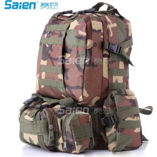 Camouflage Camping Bag 23x19x5.5 Oxford Nylon Backpack Travel Hike Camp Climb 55L Tactical Backpack