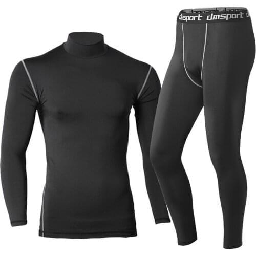 Long Johns Mens Thermal Underwear Set Winter Termica Collar Compression Thermo Underwear Women Lucky John Cueca Men Long Tights