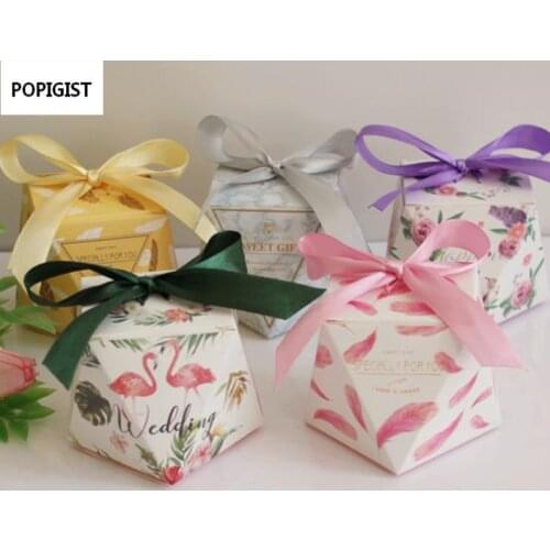 Wedding Favor Box and Bags Sweet Gift Candy Boxes for Wedding Baby Shower Birthday Guests Favors Event Party Supplies 100pcs