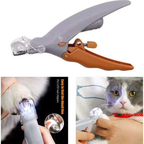 Dog Cat Nail Clippers & Trimmers, Pet Nail Clippers with LED Light, Sharp Blade, Professional Grooming Tools at Home