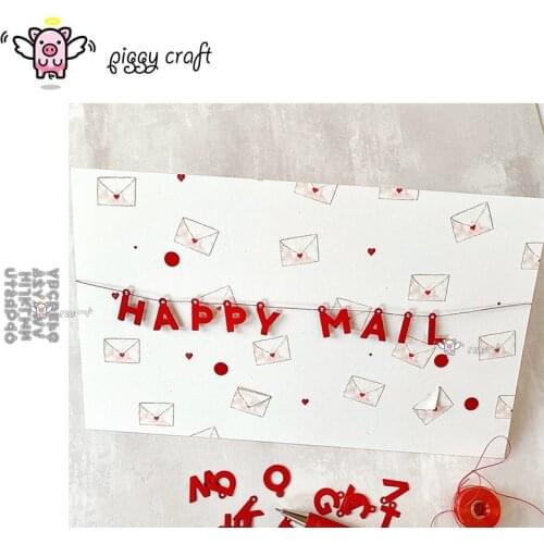 Piggy Craft metal cutting dies cut die mold Hanging chain letters Scrapbook paper craft knife mould blade punch stencils dies