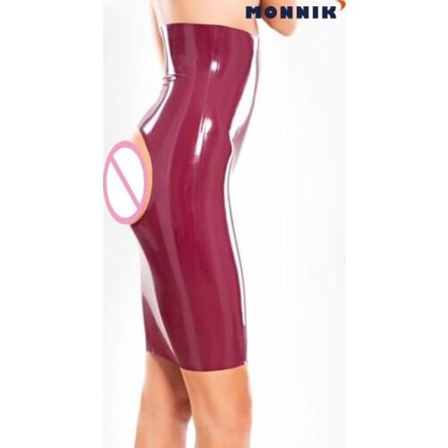 MONNIK latexSexy Fashion Latex Rubber Black Stockings With White Circles For Girls Unique