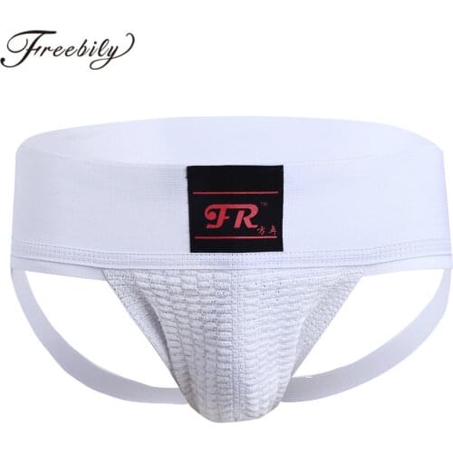 Men Briefs Athletic Supporter Jockstrap Open Butt Bulge Pouch Bikini Briefs Underwear Male Homme Underpants For Workout Exercise