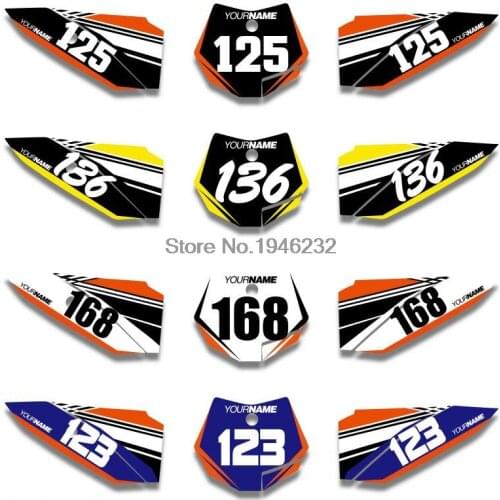 NICECNC Custom Number Plate Background Graphics Sticker & Decal For KTM SX 50 2009 2010 2011 2012 2013