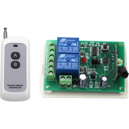 New arrival DC 12V 24V Wireless Remote Control Switch System 2CH Remote ON OFF Radio Switch For Light Lamp SMD 315/433Mhz