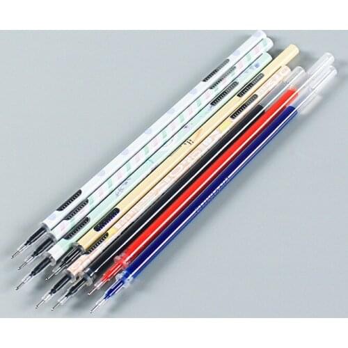 Office/School Stationery Gel Pen Refills Full Needle Neutral Pen 0.38/0.5mm Blue Color Signature Cartridge Ink Gel Pen Refill