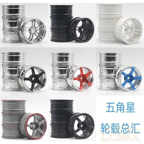 4pcs 1Set Plastic Wheel Rim Fit HPI HSP RC model 1:10 On-Road Racing Car 9064 for HSP94123/94122/94103/D4/D3