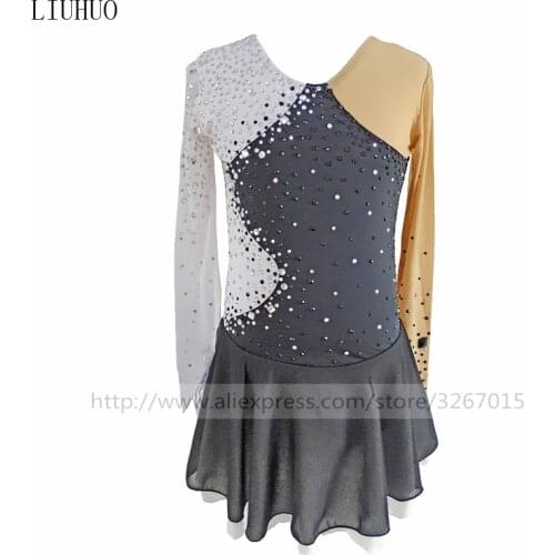 Figure Skating Dress Womens Girls' Ice Skating Dress Gymnastics Dress Competition Adult Child Girl Training Skirt Performance